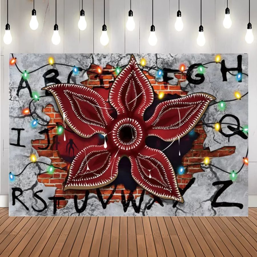 Potdemiel Stranger Things Upside Down Alphabet Wandposter für Kindergeburtstag und Party Dekoration - Bild 2