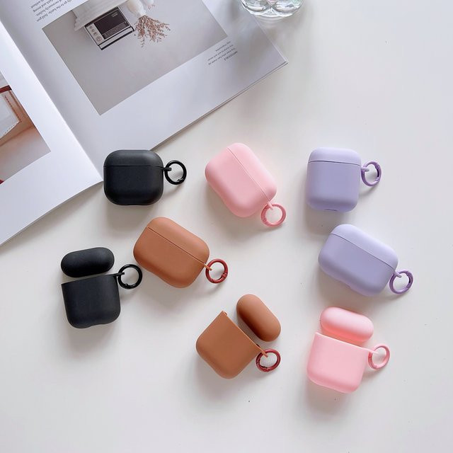 Drahtlose Bluetooth-Schutzhülle für Apple AirPods 4, AirPods 3, AirPods Pro und Pro 2 in Braun mit TPU-Muster - Bild 1