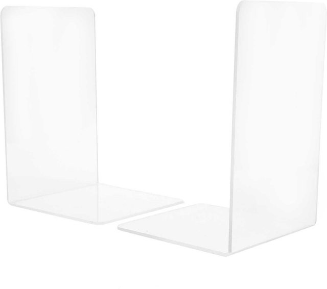 GoolRC Acryl Buchstützen Set Transparent für Zuhause und Büro, 2 Stück - Bild 1