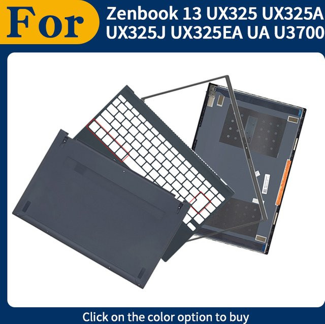 Asus Zenbook 13 Ersatzteil-Set in Grau für UX325 UX325A UX325J UX325E mit LCD-Bildschirm, Rückabdeckung, vorderer Blende, Scharnieren, Handballenauflage und unterem Gehäuse - Bild 1