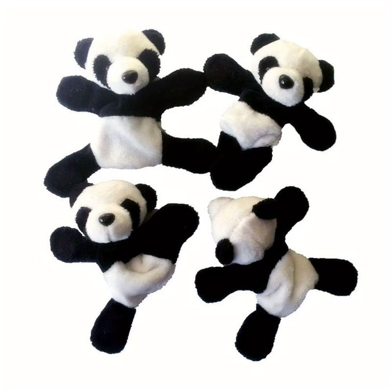 Weicher Plüsch-Panda-Magnet in Ovalform aus weißem Textil für Whiteboard und Kühlschrank - Bild 6