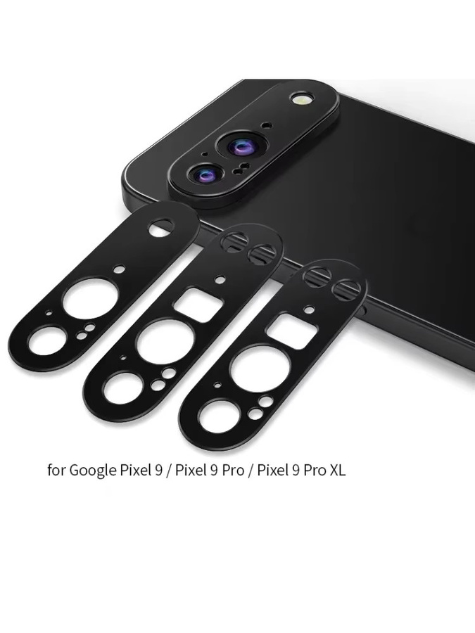Schutzfolie für Google Pixel 9 Pro XL Kameraobjektiv aus Aluminium Metall in Schwarz - Bild 7