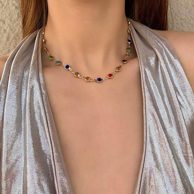 YULIN Halskette, Chakra Edelstein Perlen, Damen - Bild 1