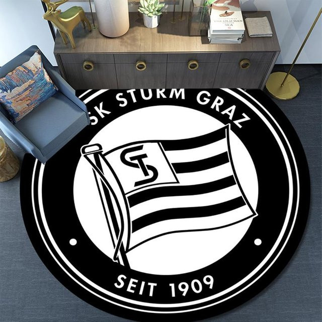 Runder Teppich Sturm Graz von XiuXiuHome in Schwarz, Durchmesser: 150 cm - Bild 1