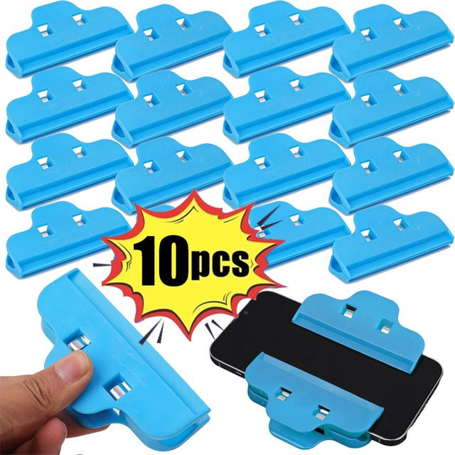 10-teiliges Kunststoff Clip Set zur Handy Bildschirm Reparatur als Befestigungsklemme und Halter für iPhone 15 14 und Samsung in Gelb und Blau - Bild 1