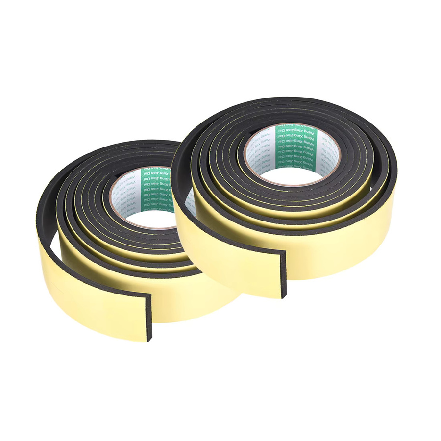 Uxcell Dichtungs-Schaumstoffband Set, 2 Stück, Selbstklebend, Schwarz, Breite: 5-50 mm, Dicke: 1-5 mm, Länge: 3-5 m - Bild 2