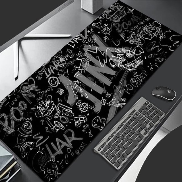 Potdemiel Gamer Mauspad J-jinx in Schwarz Grau, B/T: 90 x 40 cm - Bild 1