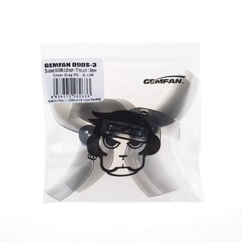 Gemfan D90S 90mm 3,5 Zoll Propeller 3-Blatt mit 1,5mm Bohrung für RC FPV Freestyle Cinewhoop Racing Drohnen, 6 Paar - Bild 2