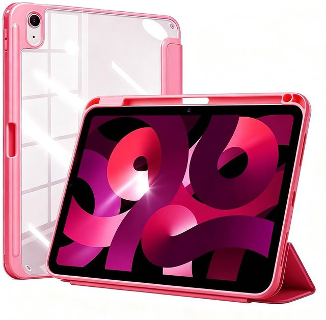 Magnetische Schutzhülle für Apple iPad 10. und 11. Generation 10,9 und 11 Zoll mit Dreifach-Flip-Ständer und Smart Cover in Pink - Bild 1