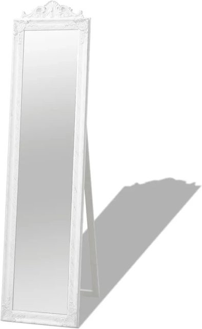 vidaXL Standspiegel im Barock-Stil in Weiß, Höhe: 160 cm, Breite: 40 cm - Bild 1