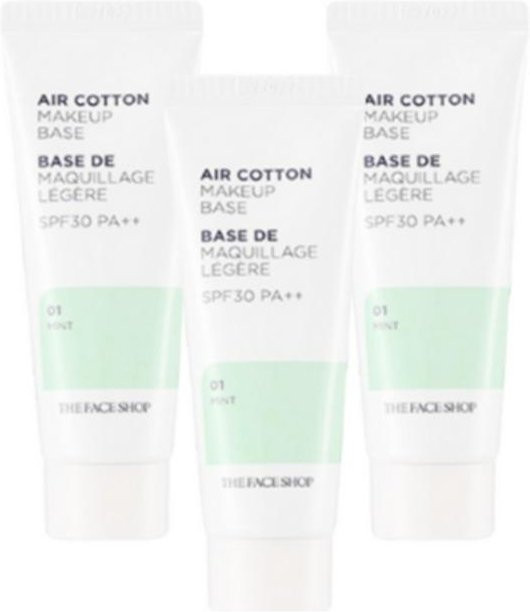 THE FACE SHOP Air Cotton Make-up Base Mint, 3 x 35g, Unisex - Bild 1