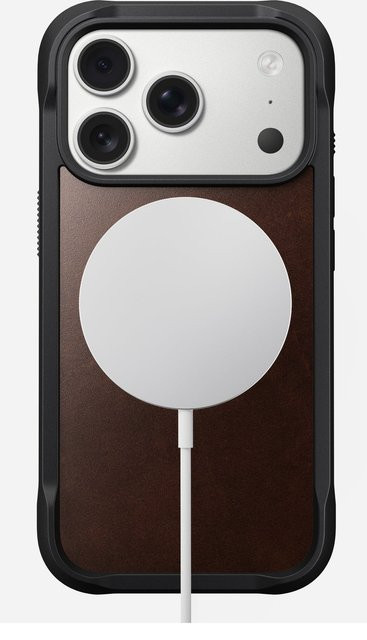 Nomad Rugged Leather Case für iPhone 17 Pro in Rustic Brown aus Horween Leder - Bild 1