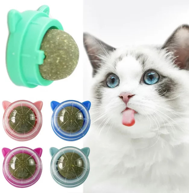 HOCOSHINE Katzenminze Wand Ball Spielzeug, Drehbare Katzenminze Ball - Bild 1