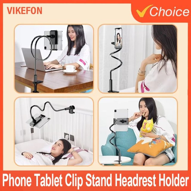VIKEFON Handyhalterung mit 360 Grad Rotation, flexibler Desktop-Ständer für iPhone und Samsung, Schwarz - Bild 1