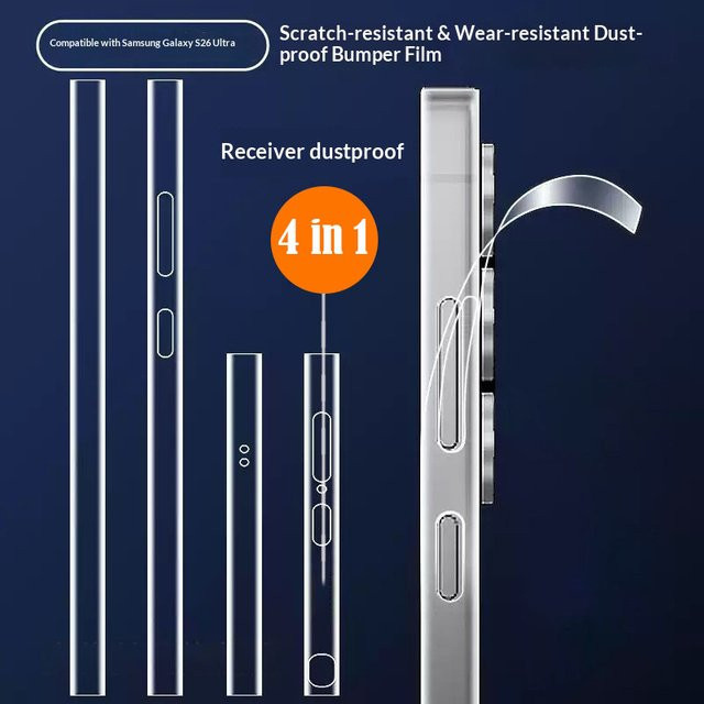 5 Sets Hydrogel-Schutzfolien mit Rahmen und Staubschutz für Samsung Galaxy S26 Ultra und S26 Plus, transparent - Bild 1