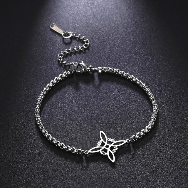 Lucky Star Jewelry Armband, Hexenknoten, Zirkon, Damen, Gold Silber - Bild 1