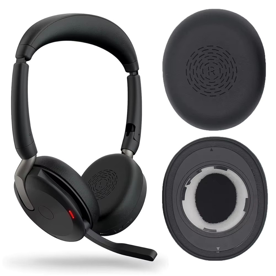 Jabra Ersatz-Ohrpolster aus Proteinleder in Schwarz für Evolve2 65UC und 65 Flex Kopfhörer - Bild 3