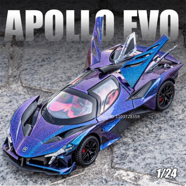 IE Supercars Apollo EVO Spielzeugmodell Sportwagen, Maßstab 1:24, mit Licht und Sound - Bild 1