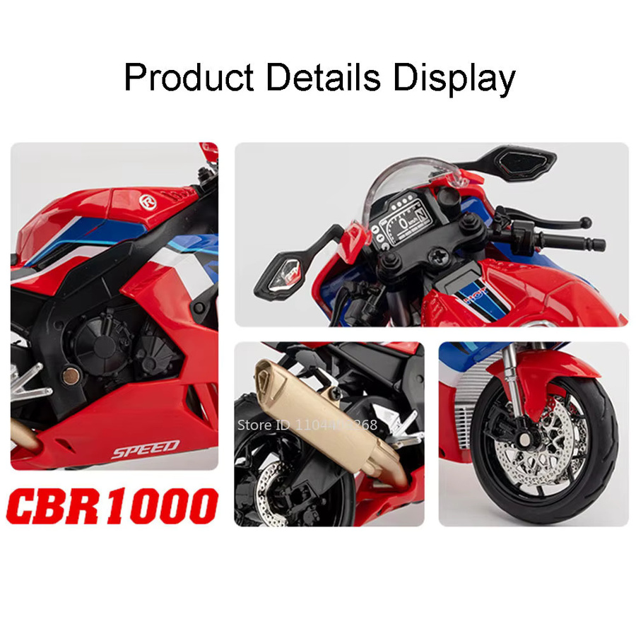 RMZ city Honda CBR1000 CB400X Motorrad Modell, 1:12, Metall, Weiß - Bild 3