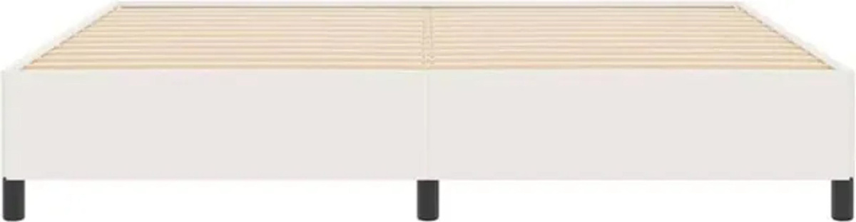vidaXL Boxspringbett in Beige mit Cordstoff und Kieferholz, Modern und Minimalistisch, B/T: 200 x 200 cm - Bild 1