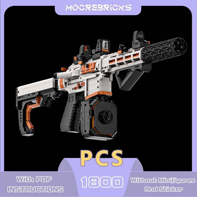 MOCREBRICKS AR15 Bausteine Pistole Modell, schwarz, Kunststoff - Bild 1