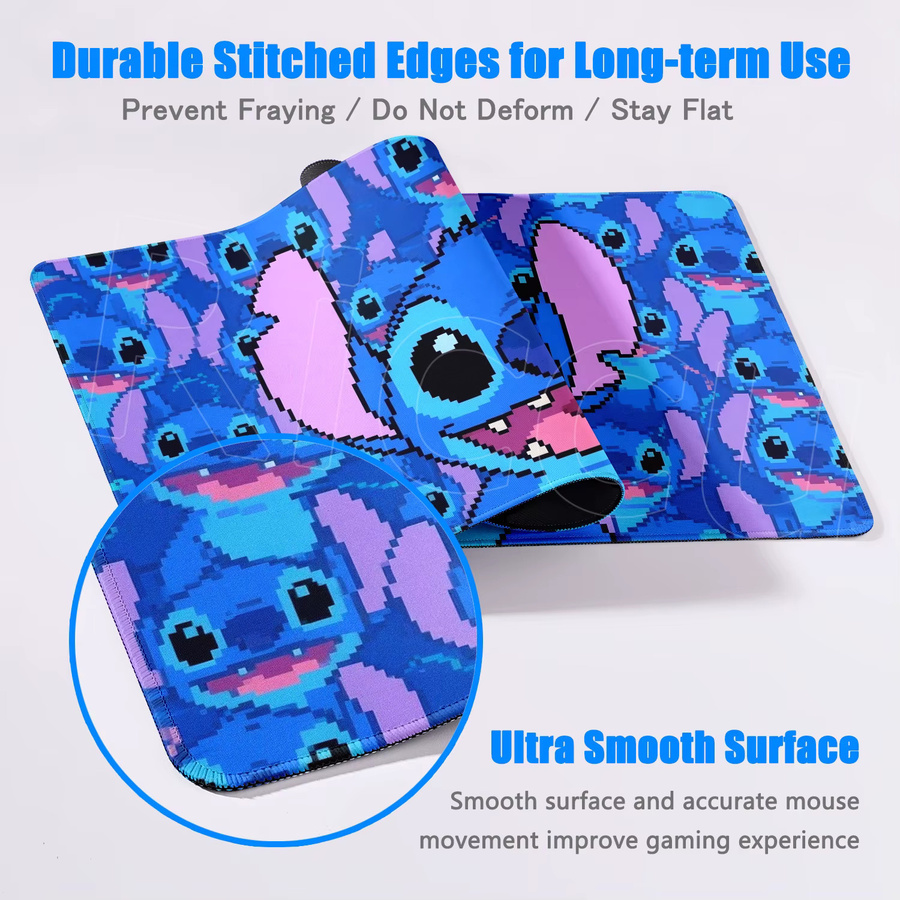 Kawaii Mousepad mit süßem Maus-Motiv XXL rutschfeste Schreibtischmatte für Gaming und PC-Zubehör - Bild 2