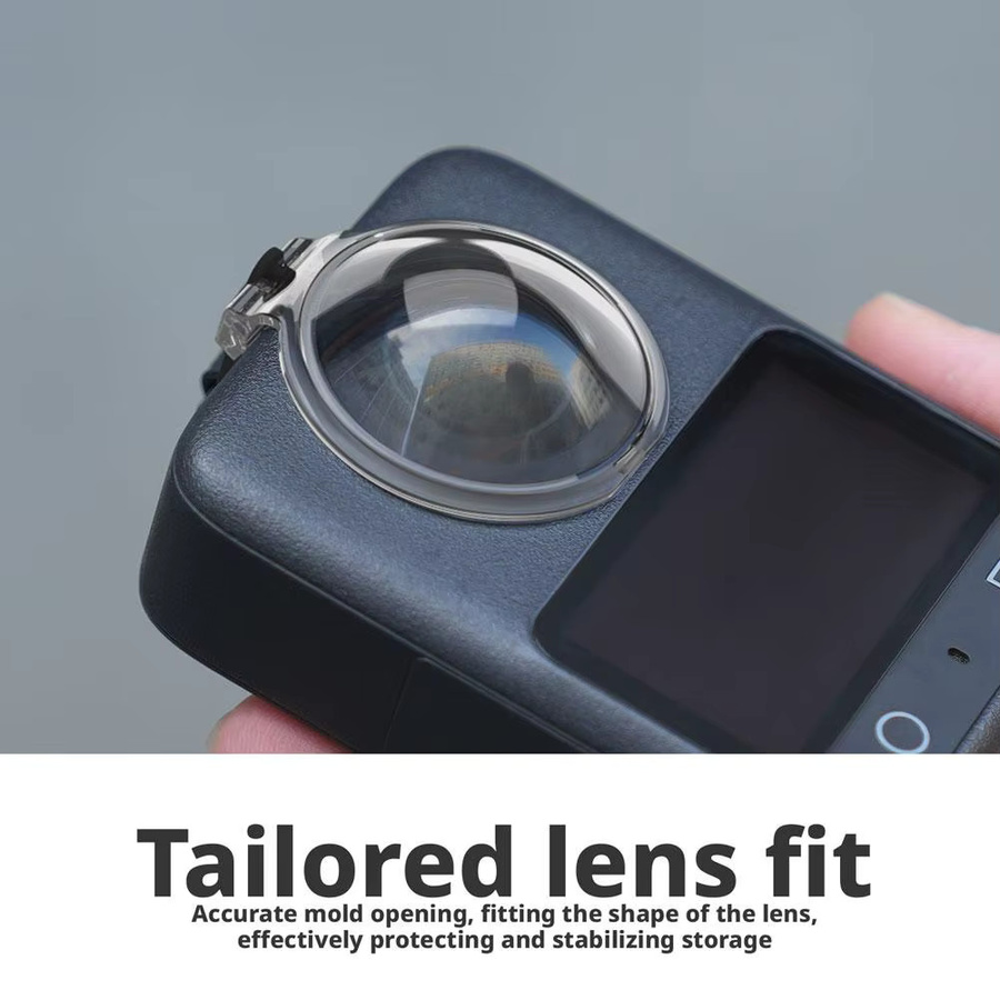 DJI OSMO 360 Objektivabdeckung aus transparentem Kunststoff-Silikon, kratzfest und ultraleicht - Bild 2