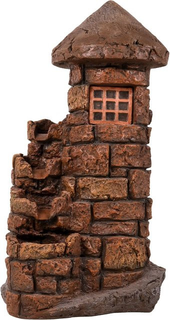 DELUKE Brunnen MARTIN in Stein-Optik aus Kunststoff, Farbe Braungrau, B/T/H: 68 x 39 x 33 cm - Bild 1