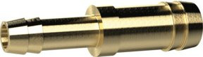 Riegler Doppelschlauchtülle reduzierend aus Messing in Gold für Schlauch LW 13 mm - Bild 1