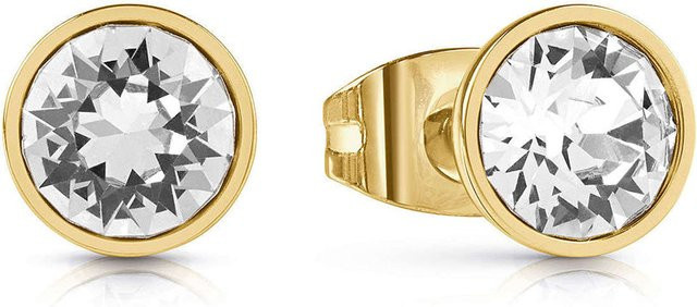 Guess Ohrstecker Edelstahl, Gold, Kristall, Zirkonia, Damen - Bild 1