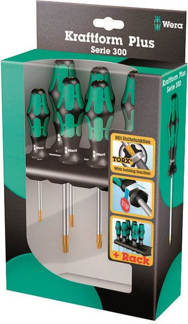 Wera Kraftform Plus 367/7 TORX HF Schraubendreher-Set 7-teilig in Schwarz und Grün - Bild 2
