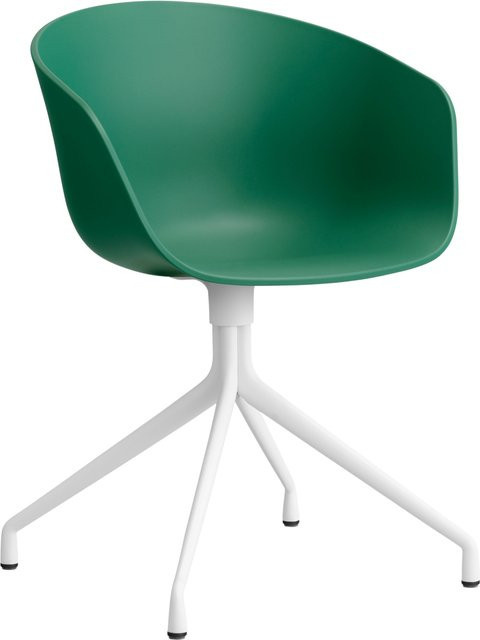 HAY About A Chair AAC 20 Drehstuhl mit Armlehnen in Grün aus Kunststoff und Aluminium - Bild 1