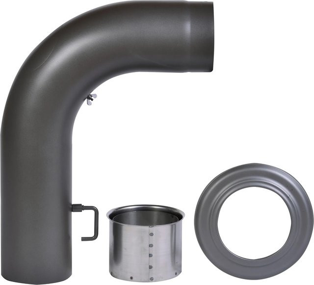 Firefix Rauchrohr-Set aus Stahl in Dunkelgrau, 3-teilig, Durchmesser: 15 cm, Länge: 60 cm - Bild 1