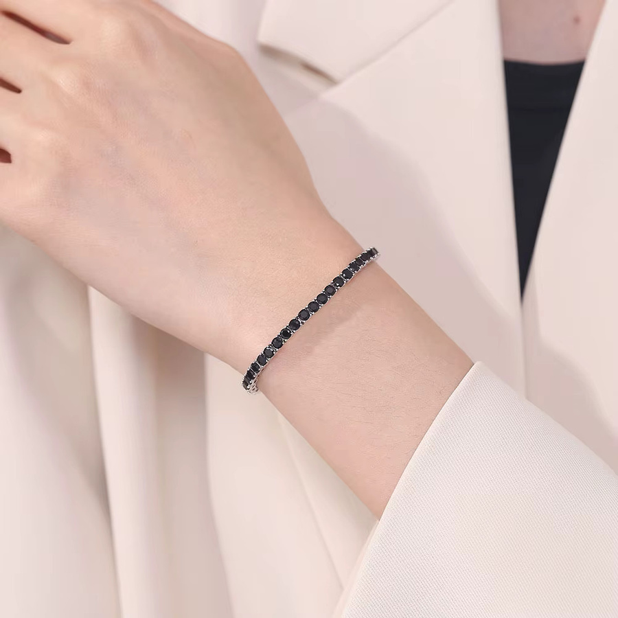 YLMyself Tennis-Armband 925 Silber, Zirkonia, Unisex - Bild 2