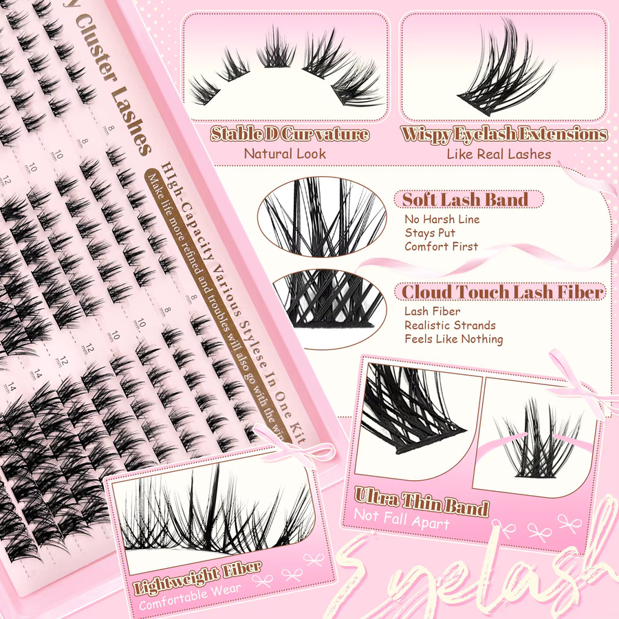ORREUI Wimpernverlängerungs-Set D-Curl, Natürlich - Bild 5