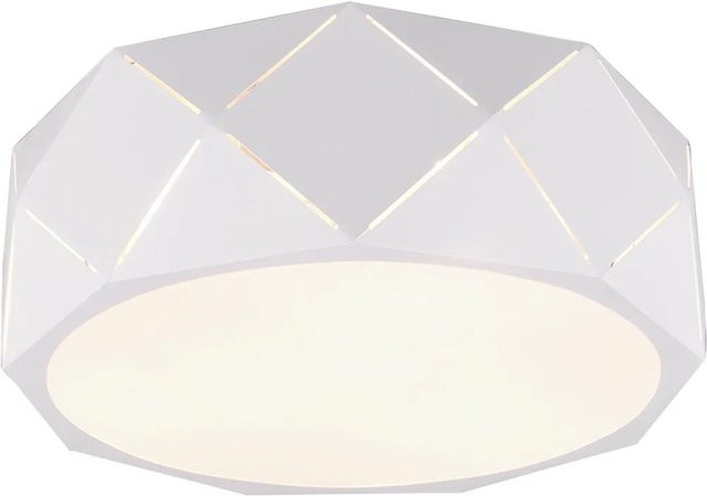 Trio Deckenleuchte Zandor in Weiß aus Metall mit 3 E27 Fassungen, B/T/H: 40 x 40 x 15 cm - Bild 1