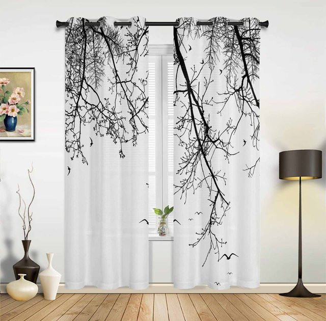 Super Six Osterhasen-Eier-Blumen Fenstervorhang mit Grafikprint, Weiß, Breite: 135 cm, Höhe: 60 cm - Bild 1