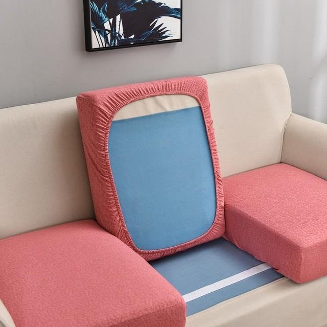 Housmife Wasserdichter Ecksofa-Sitzbezug in Pink, elastischer Couchbezug aus Jacquard-Polyester-Material - Bild 1