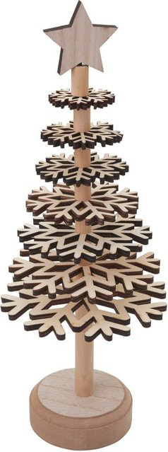 VBS Bastelset Tannenbaum für Weihnachten in Beige aus Holz und Metall - Bild 1