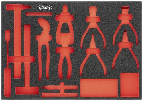 Vigour Weichschaumeinlage V5637N-L, Farbe: rot, B/T/H: 56,3 x 39,3 x 3,5 cm - Bild 1