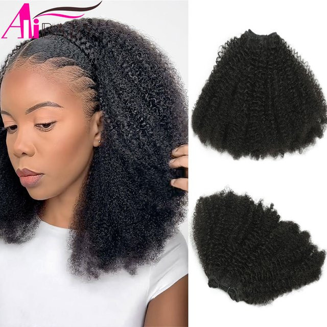 Alibaby Afro Haar Extensions, Lockige Haarwebart, 200g, Synthetisch - Bild 1