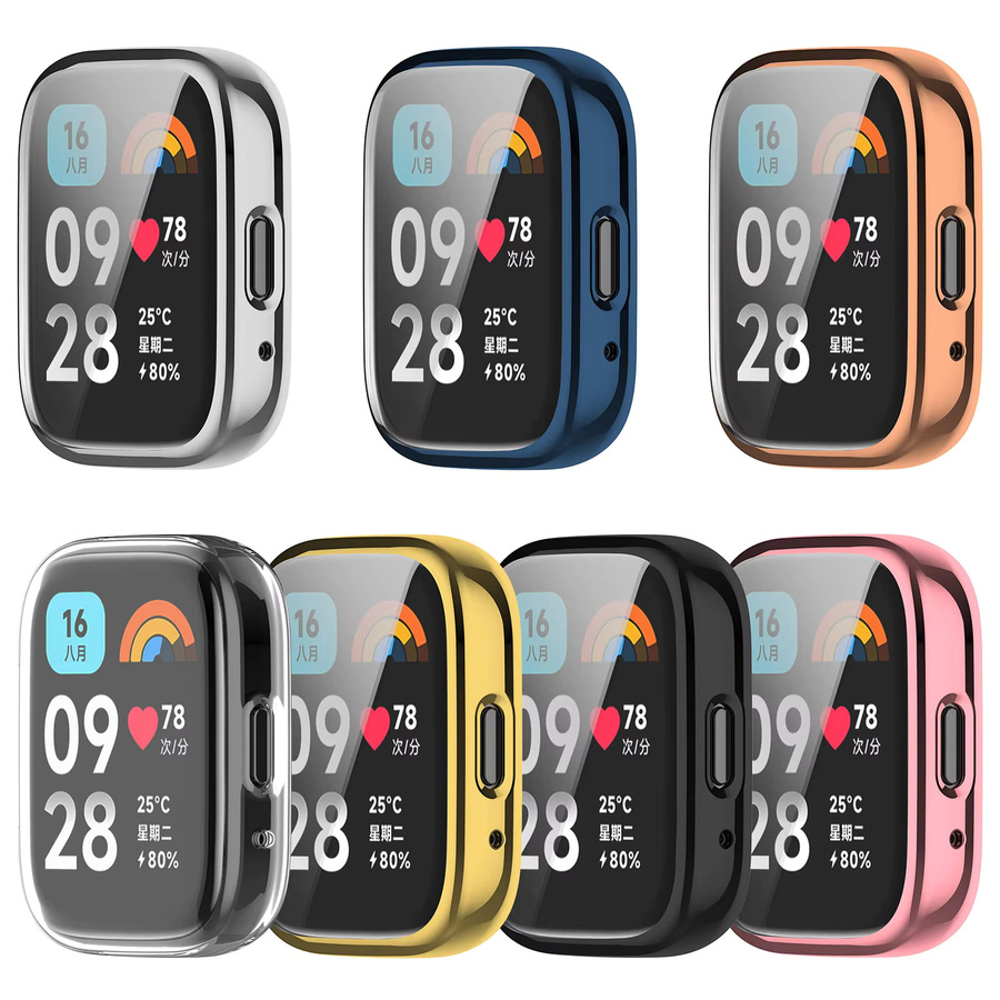 Xiaomi Displayschutz, Silikon, Schwarz, Redmi Uhr 3 Aktiv, 3 Lite - Bild 5