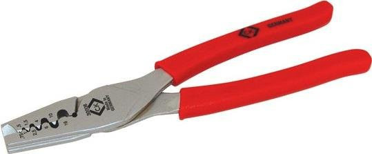 C.K. Crimpzange für Aderendhülsen 0,5 bis 16 mm² aus gehärtetem Stahl in Rot - Bild 2