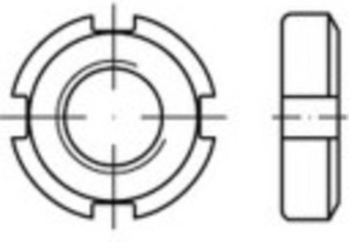 TOOLCRAFT Nutmuttern M65 DIN 70852 aus Stahl, 5 Stück - Bild 1