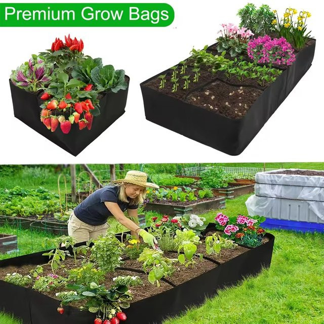 Erhöhtes Pflanzbett aus Kunststoff für den Gemüse- und Ziergarten, Schwarz - Bild 1