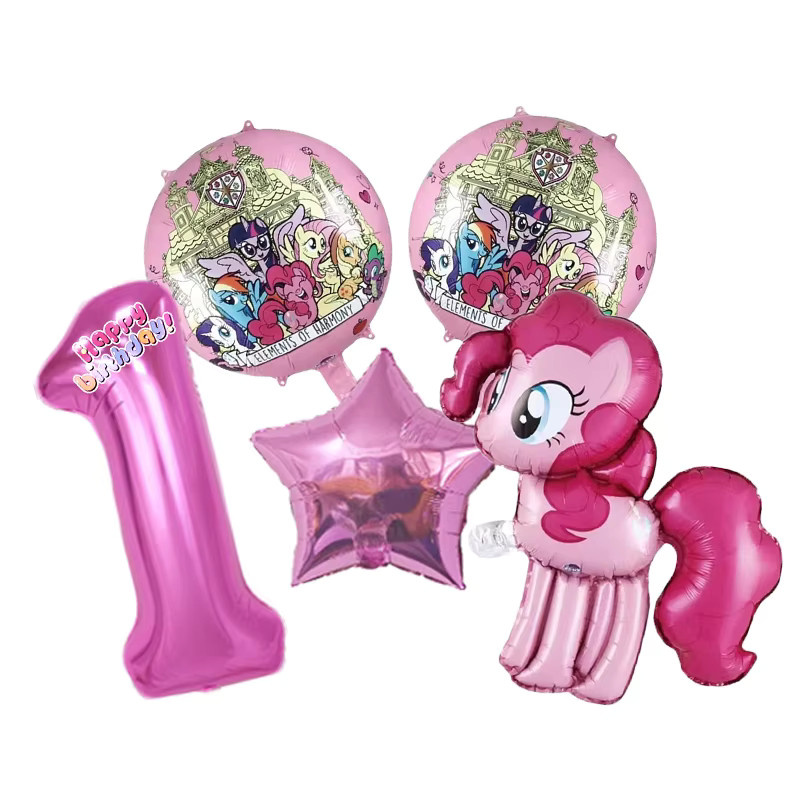 5 Stück My Little Pony Einhorn Folienballons von Hasbro für Kindergeburtstage und Babypartys - Bild 2