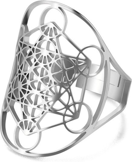 konminry Ring Edelstahl, Silber, Unisex, verstellbar - Bild 1