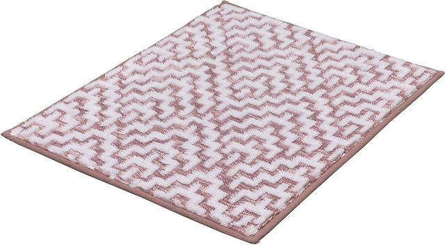 KLEINE WOLKE Badteppich Botany in Pink aus Baumwolle, B/T: 50 x 60 cm - Bild 1