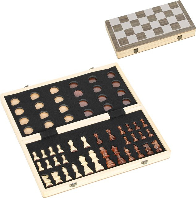SPORTNOW Schachspiel faltbar 2 in 1 Schachbrett mit 32 Schachfiguren - Bild 1