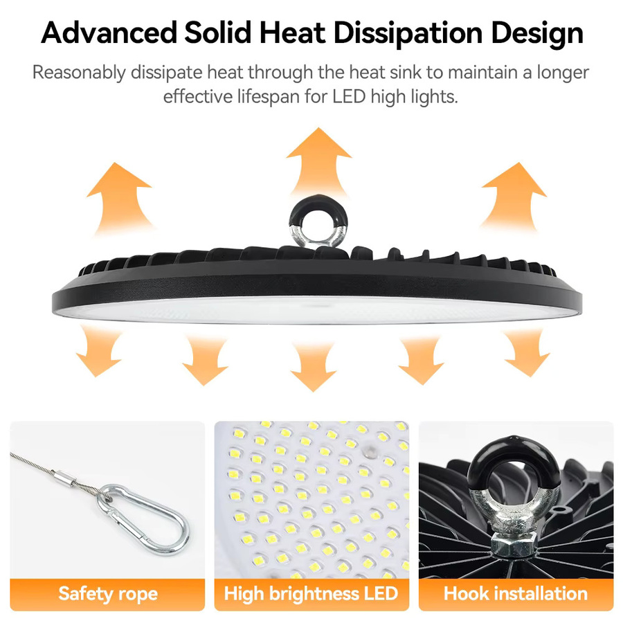 Arbrac UFO LED High Bay Industriebeleuchtung IP65 wasserdicht, Cool White - Bild 2